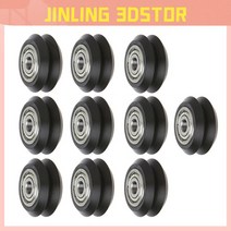 3D프린팅 페이지라벨기 3D 프린터 프로그램 10PC 플라스틱 휠 POM 베어링 큰 모델 수동 라운드 Idler 도르래 기어 perlin CR10 Ender 3, [02] V-Slot