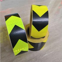 안전표지5CM 폭 도로 교통 건설 현장 자기 접착 PVC 반사 안전 테이프 화살표/능 직물 경고 기호 228 메터/, 05 Orange Black Arrow