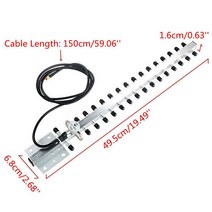 2.4Ghz 와이파이 안테나 25dBi RP SMA 야외 무선 Yagi 지향성 부스터 증폭기 모뎀 케이블, 검은색