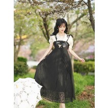 경성 의복 개화기 의상 레트로 빈티지 복고풍 원피스 블랙 퍼프 드레스