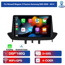 카오디오 안드로이드 12 GPS 자동차 라디오 르노 메간 3 플루언스 삼성 SM3 2008 - 2014 멀티미디어 플레, 05 2 32G Carplay