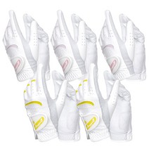 여성용 반양피 골프장갑 스크린 필드 연습용 합피 5장, 애니 반양피 여성 양손 5장