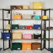 홈바내쓰 패브릭 바구니 펠트 수납 장난감 정리함 정리 바스켓 책장 수납바구니, S, 베이지, 1개