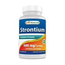 Best Naturals 베스트 내츄럴스 스트론튬 뼈 Bone Building 영양제 680mg 90캡슐