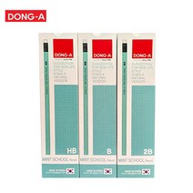 동아 민트 스쿨연필 12자루 HB B 2B 사무용 필기용 국산연필, 1개, 민트 스쿨연필(12자루)-HB
