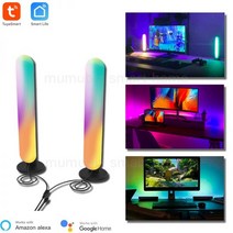 투야 스마트 와이파이 IR 디지털 음악 LED 주변 조명 조명 바 알렉사 구글 홈 플레이 PC 룸용 라이트 바와 함께 작동, Uk Adapter China
