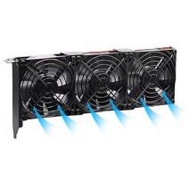 범용 VGA 쿨러 듀얼 80MM 그래픽 카드 히트 싱크 팬 GPU 라디에이터, 세 명의 팬