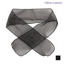 올리비아로렌 블랙 오간자 스카프__VYBXFVM4316