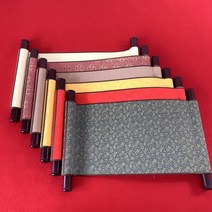 손글씨 걸이식 연습지 작품용 글쓰기 고풍스러운 캘리그라피 중국 앤틱 서예도구 한지, 밝은 황색, 전체55x30CM(화심A3)