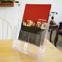 아트사인 A4 2단카탈로그꽂이4578/스탠드꽂이/홍보물꽂이/전단꽂이/명함꽂이/메뉴꽂이, 카탈로그꽂이4578_1개