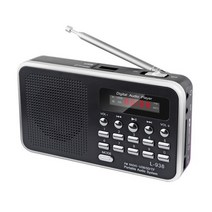 클래식라디오 레트로라디오 클래식 핫 L-938 디지털 노래 노인 라디오 FM 카드 휴대용 소형 스피, 01 black