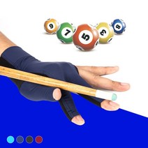 오픈형 왼손 오른손 당구장갑 검정 블루, 오른손 오픈, 블랙