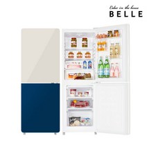 벨(BELLE) 벨 레트로 글라스 소형 냉장고 W20CKQQ 화이트블루 181L, 없음
