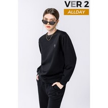 [아키클래식]깔끔하고 베이직한 ALL-DAY Ver.2 블랙 맨투맨+조거팬츠 남여공용 트레이닝복 세트