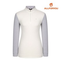 올포유 여성 줄무늬 집업 티셔츠 AWTHJ5112-100 G