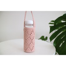 [코바늘DIY］보틀 커버 텀블러 가방 DIY 패키지 (부분동영상포함), 704 인디연파랑