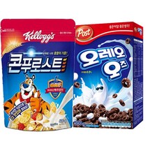 포스트 오레오오즈500g+ 켈로그콘푸로스트600g, 1세트