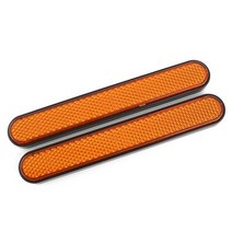 플라스틱 용접기 범퍼 인두기 오토바이 프론트 포크 리플렉터 스티커 하레이 Dyna Softail Sportster 883 1, 04 Amber