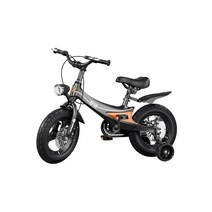 어린이 4발 자전거 키즈 블랙 플래시 보조바퀴 아동, 12인치 매트 블랙  더블 디스크 브레이크