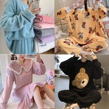 수면 잠옷 파자마 원피스 빅사이즈 홈웨어 캐릭터 극세사 여성 여자