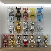 피규어장식장 피규어케이스 피규어진열장 28cm 베어 브릭 400 동상 그림 보관 디스플레이 diy 베어 브릭 디스플레이 박스 먼지 커버 아크릴 모델 상자 쉬운 스플 라이스, 클리어 베이스, 1pc 30x10x15cm