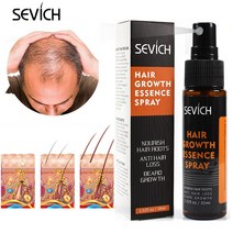 Sevich 탈모 방지 스프레이 세럼 생강 안티 헤어 손실 빠른 성장 제품 헤어 드라이 프리즈 헤어 방지 남성, 5개
