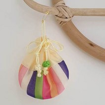 페시얌 오색 강아지 한복 복주머니 악세사리 애견한복, 오색 복주머니