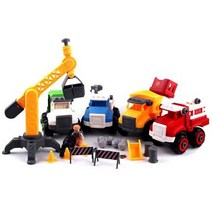 씨티 서비스 팀 DIY 중장비 시리즈 미니카 소방차 덤프트럭 쓰레기수거차 견인차 렉카 크레인