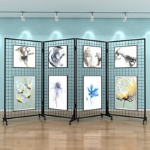 작품 전시대 접이식 그리드 전시회 아트 디스플레이 세트, B.1m너비x1.2m높이(세트4개)