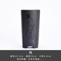 자사호 차호 차합 실내 녹색 식물 탁상용 화분 신사 난초 걸이 특수 냄비 세라믹 높은 대형 통기성 보라색 모래, plum