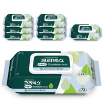 크리넥스 수앤수 프리미엄 와이드 물티슈 캡형, 8팩, 72매