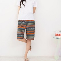 여자 홈웨어 바캉스 무릎 반바지