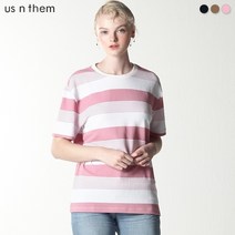 [어스앤뎀] [US N THEM] 클린 데이 스트라이프 티셔츠 (남녀공용) (택가격3980