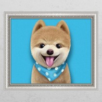 [바보사랑] 포메라니안일러스트_창문그림액자[꾸밈], 타입선택:F타입러블리베이지