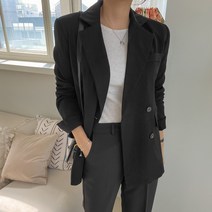 유니크백라인페이크버튼슬릿자켓