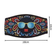 네오프렌 스쿠버 다이빙 다이빙 스노클링 마스크 스트랩 커버 컴포트 패딩 보호 헤어 랩 기어 액세서리 다이빙 마스크 스트랩, 얼굴 18x10cm