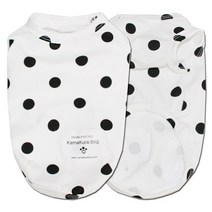 펫디자인 싱글 스판 DOT 민소매, 화이트