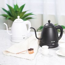 주코 전기 드립포트 커피 핸드 드립 주전자 홈카페, 화이트