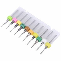 10 개/상자 하드 합금 PCB 인쇄 회로 기판 초경 마이크로 드릴 비트 트위스트 도구 0.5-1.4mm, 한개옵션0