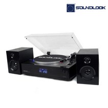 사운드룩 턴테이블 SLT-5080PRO 올인원 턴테이블 스피커 세트, 선택2 블랙