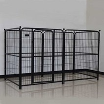 강아지 케이지 애견울타리 하우스 개집 철장 사각, 회색 폭100x높이120x6개(2cm 사각관)