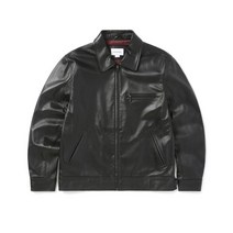 THISISNEVERTHAT Leather Sports Jacket Black TN233LOWLS01BLK 291171