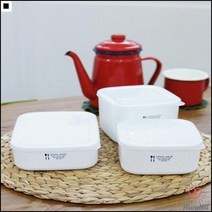 전자레인지사용 가벼운무게 깔끔한디자인 주방혼수용품 화이트밀폐용기 사각밀폐용기, 소