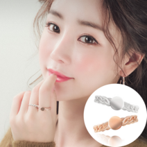 폭스타일 게르마늄반지 실버925 파라듐 코팅 트위스트, 화이트 골드 11호 (9~15호), 1개