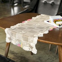 쿡킹룸 서랍장 덮개 식탁 콘솔 테이블 레이스 러너 3p, 본상품