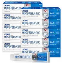 애경 2080 베이직 치약 150g (10개) (충치예방 구취제거 안티프라그), 20개