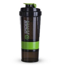 체육용품 체육교구 스포츠용품쉐이커 컵 550Ml 단백질 분말 교반 스포츠 피트니스 병 3 층 대용량 주전자, 05 green