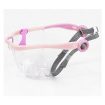 루브립 마우스핏 강아지 투명 입마개, 100개, 베리-핑크