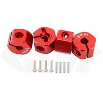 알루미늄 휠 육각 드라이브 허브 핀 나사 포함 RC 자동차 크롤러 HSP HPI Tamiya Traxxas 슬래시 5mm 6mm 7mm 8mm 9mm 10mm 11, Red 9mm