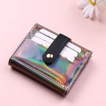 슬라이드 카드 홀더 팝업카드지갑 남성 지갑 남자 자동 여성용 PVC 스팽글 멀티 슬롯 2 단 트렌드 단색 버클 동전 2022 패션